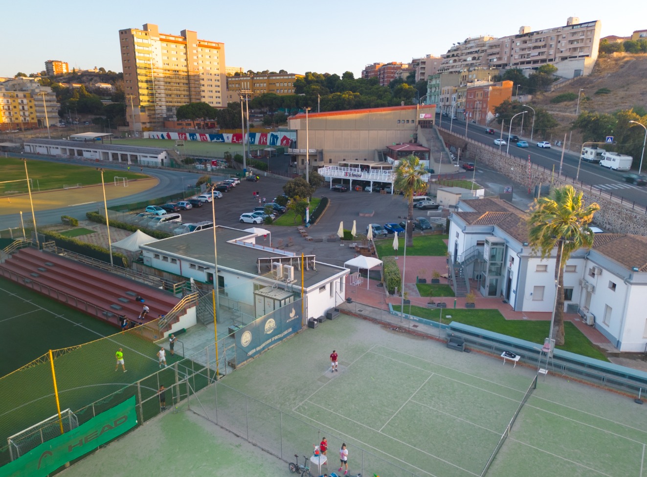 Veduta degli impianti sportivi CUS Cagliari di Sa Duchessa